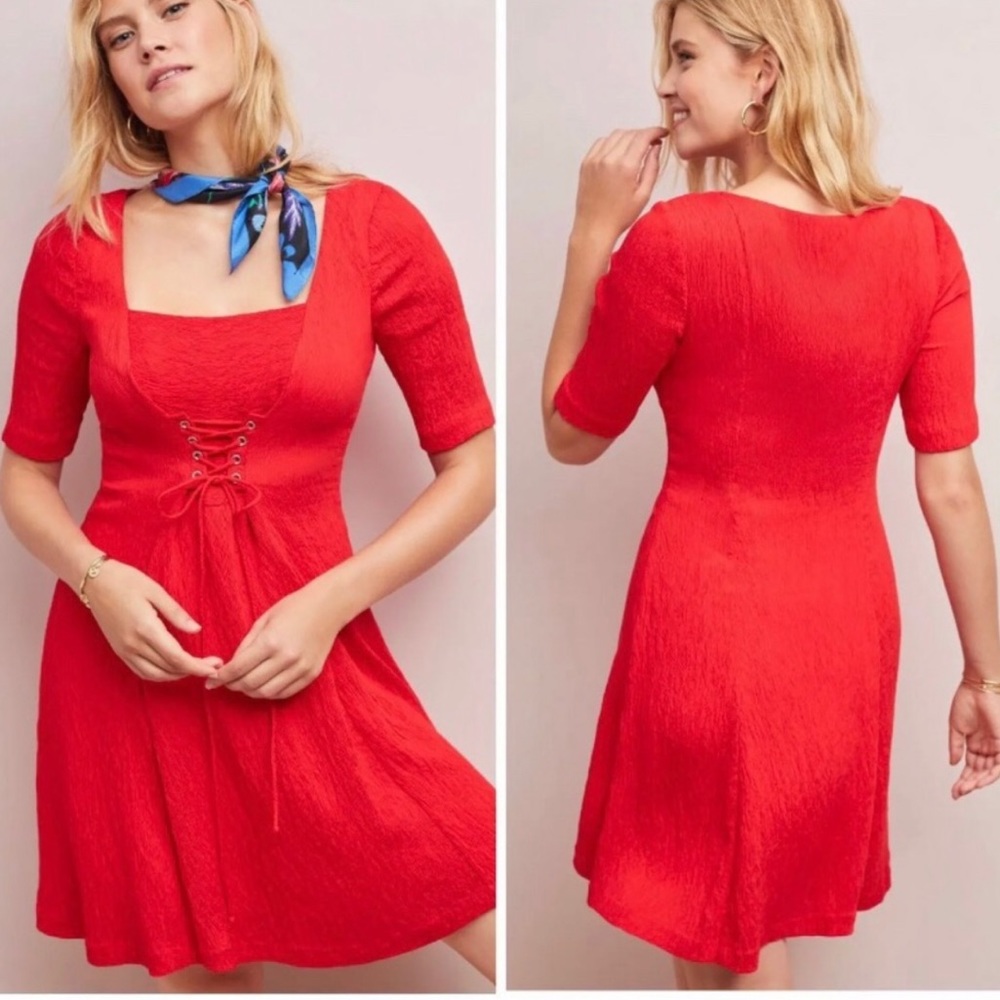 Anthropology  Maeve Juliet Corseted Dress Size 14